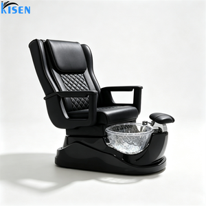 Luxury Tufted Leather Beauty Salon Double Manicure Eyelashes Foot Spa Bench Pedicure Chair Manicure Pedicure Station With Drawer - Product Image 5