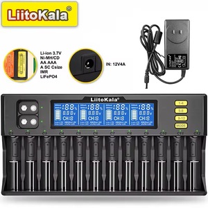 LiitoKala Lii-S12 เครื่องชาร์จแบตเตอรี่ LCD 12 ช่องสำหรับ Li-Ion LiFePO4 Ni-MH Ni-Cd 9V 21700 20700 <span class=keywords><strong>26650</strong></span> 18650 16340 18350 RCR123 18700 - Product Image 3