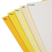 Série Jaune – Papier de fond de couleur unie en carton rigide A4/A3 pour peinture chinoise artisanale, matériel créatif pour la maternelle