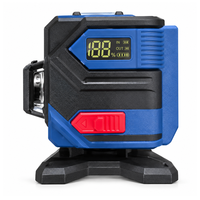 Niveau laser auto-nivelant vert à 12 lignes pour une utilisation en intérieur et en extérieur avec trépied de 1 m