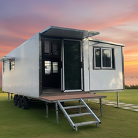 La Chine a fait la maison de remorque de caravane de conteneur expansé imperméable en fibre de verre remorquable
