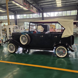 Nuevo Autobús Turístico Eléctrico Clásico Personalizado de Proveedor Chino, Coche Retro Antiguo Negro en Venta - Product Image 3