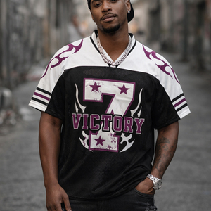 Camisetas de Hombre de Alta Calidad Hengtai, Camisetas de Hip Hop con Cuello en V, Camisetas de Hombre con Estampado Digital Urbano - Product Image 1