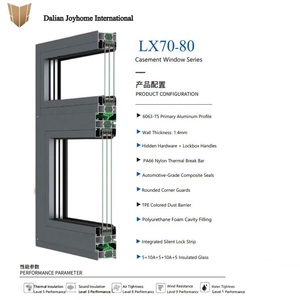 방풍 현대 디자인 맞춤형 알루미늄 수평 슬라이딩 창 이중 강화 유리 모기장 단열 - Product Image 3