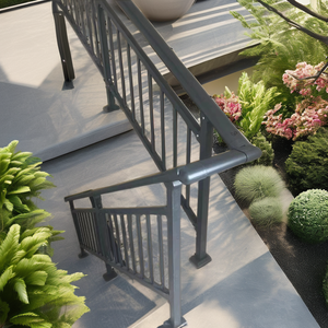 Hiện đại dẫn ánh sáng Tường tay vịn Tempered Glass thép không gỉ cong cầu thang lan can thép đơn giản Thiết kế cho trong nhà sử dụng ngoài trời - Product Image 2