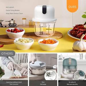 Trend Electric USB Mini Multi-Use Fruit <b>Vegetable</b> Garlic Grater <b>Chopper</b> Stainless Steel Blade 250ml Capacity Eco-Friendly Tool - Product Image 4