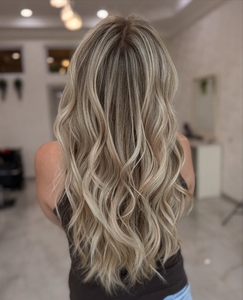 Perruques en cheveux russes pour femmes européennes, personnalisées, couleur balayage, ondulations lâches, perruque frontale en dentelle 13x4 sans colle - Product Image 4