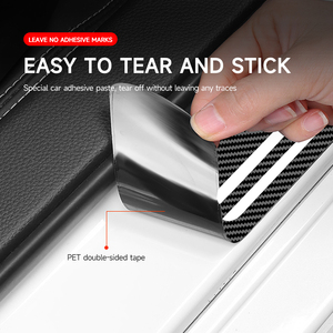 แผ่นกันรอยขอบประตู<span class=keywords><strong>รถ</strong></span>ยนต์แบบสลักเลเซอร์โลโก้ตามสั่ง 4 ชิ้น ป้องกันรอยขีดข่วน ใช้ได้กับรถยนต์ทุกประเภท - Product Image 4