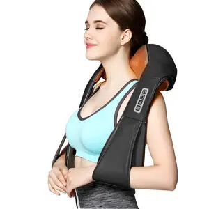 Kablosuz geri boyun omuz masajı U şekli elektrik Shiatsu araba ev çift kullanımlı kızılötesi yoğurma terapi ağrısı vücut masajı