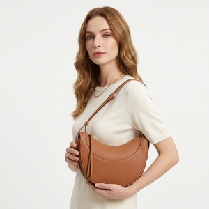 3294 Nouveau sac bandoulière pour femme, design <span class=keywords><strong>français</strong></span> de niche, cuir souple de qualité supérieure, sac sous le bras, PU de qualité supérieure, forme de croissant de lune, 3 pièces - Product Image 1