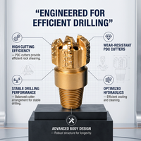 Foret PDC Drillsoltek à 3, 4 ou 5 ailettes pour le forage de puits d'eau, géothermique, minier et de roche