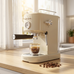 Semi <b>Automatic</b> Espresso <b>Machine</b> 20 Bar Stainless Steel <b>Coffee</b> Maker with Milk Frother Removable Tank for Home Office - Product Image 1