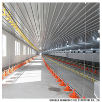 Cobertizo de gallinero de Metal prefabricado barato de construcción rápida Cobertizo de gallinero prefabricado Edificios de cobertizo de granja de granero de aves de corral