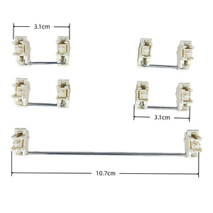 iTLY White Metal Satellite Stabilizers For Mechanical <b>Keyboard</b> With Steel Plate And Gold Plated <b>Wire</b> Balance Bar - Product Image 3