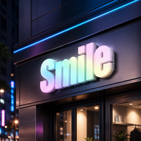 Energiesparende RGB-Lauflicht-LED-3D-Buchstaben mit Farbwechsel, Leuchtschild für Casino, Bar, Außenbereich und kommerzielle Beschilderung