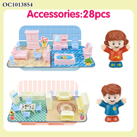Vente en gros de maison de poupée d'assemblage My Lovely Villa Toy Cute Classic Dollhouse Diy Mini Miniature avec meubles à vendre bon marché