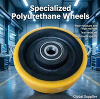 Roue de stabilisation longue durée de vie 125x50/54-25 mm pour chariot élévateur électrique/transpalette, référence 807270, pneu de support en polyuréthane PU