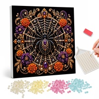 Kit de Peinture DIY en Perles pour Décoration Murale Halloween, Motif Araignée Animale, Disponible en Gros pour Livraison Directe du Fabricant