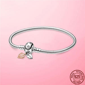<span class=keywords><strong>Bracciale</strong></span> da Donna in Argento Sterling 925 a Forma di Cuore con Diamanti Stile Classico Pandora Gioielli Fai-da-Te in <span class=keywords><strong>Oro</strong></span> <span class=keywords><strong>Rosa</strong></span> - Product Image 5