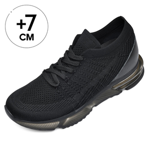 Chaussures décontractées à plateforme pour hommes, fabriquées sur mesure par une usine avec 30 ans d'expérience, rehaussant la taille de 7 cm, en cuir respirant, pour la marche, vente en gros - Product Image 1