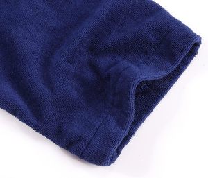 Customized <b>Kimono</b> Collar Adult <b>Men's</b> 100% Cotton Velour Breathable Warm Long Sleeve Bathrobe with Front Logo - Product Image 4