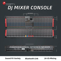 Console de mixage audio professionnelle 24 canaux filaire pour DJ, 24 DSP, effets sonores multiples, modèle APX24, fabrication chinoise, moule privé