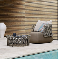 Corde Tissage Chaise Longue Chaise Piscine Extérieure Piscine En Aluminium Plage Chaise Longue Vue Agrandir l'image PVC Sangle