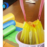 Bolsa con Cordón WANDA Modelo 001, Logotipo Impreso Personalizado, Multicolor, Biodegradable, Desechable, HDPE LDPE, Bolsa de Basura de Plástico para el Hogar