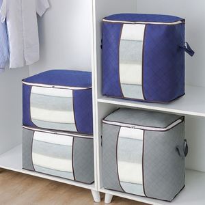 Wardrobe Closet Quilt Storage Bag Non-woven Clothes Organizer Bag <b>Large</b> Capacity Moving Luggage Packing Bag - Product Image 2