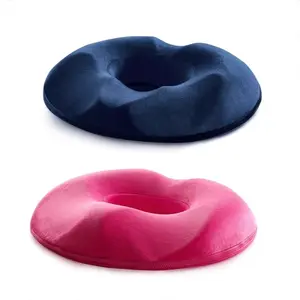 Bantal donat nyaman Rebound tinggi, bantal cincin busa Pu, bantal lembut cetak 3d, bantal kursi mewah donat