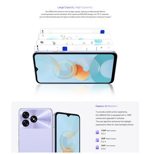 Teléfono Móvil UMIDIGI G5A con Reconocimiento Facial, 4GB+64GB, Pantalla de 6.52 Pulgadas, <span class=keywords><strong>Android</strong></span>, Smartphone 4G, Desbloqueo por Huella Dactilar, Carga Rápida de 10W - Product Image 3