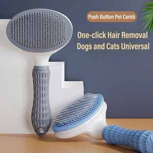 Brosse de toilettage pour animaux de compagnie Dini One-Click, peigne lissant autonettoyant pour chiens et chats - Product Image 1