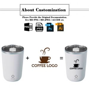Custom Logo Printed 304 Stainless Steel Automatic Lazy <b>Coffee</b> Corporate Activity Business Gift Electric Milk Tumbler Cup - Product Image 2