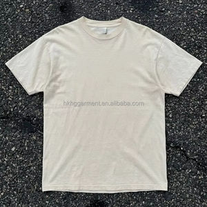 T-shirts vierges de haute qualité, pré-lavés, 100 % coton, col rond, pour hommes. T-shirt homme personnalisé, effet délavé. T-shirt vierge. - Product Image 1