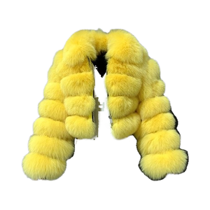 नकली फर शॉर्ट जैकेट महिला कोट थोक जिपर लैपल डिजाइन प्लग गर्म बाहर का - Product Image 4