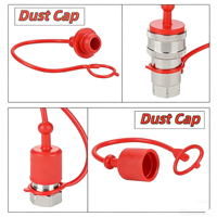 Kit de raccords rapides hydrauliques, connecteurs filetés NPT avec bouchons anti-poussière, qualité industrielle