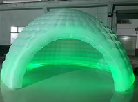 Tente dôme Igloo gonflable à lumière LED Grande tente gonflable Cube gonflable Tente de fête pour discothèque