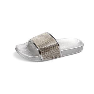 Sandales plates personnalisables pour femmes, style décontracté, pour l'extérieur, avec décorations brillantes - Product Image 6