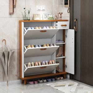 Gabinete de zapatos abatible ultrafino nórdico, una nueva entrada más vendida de 2024 para uso doméstico: patas de <span class=keywords><strong>madera</strong></span> maciza, lujo ligero - Product Image 3