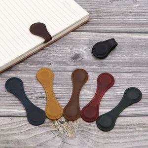Double Sided Magnet <b>Bookmark</b> Clips Genuine Leather Book Markers Vintage Book Marks for Reading - Product Image 4