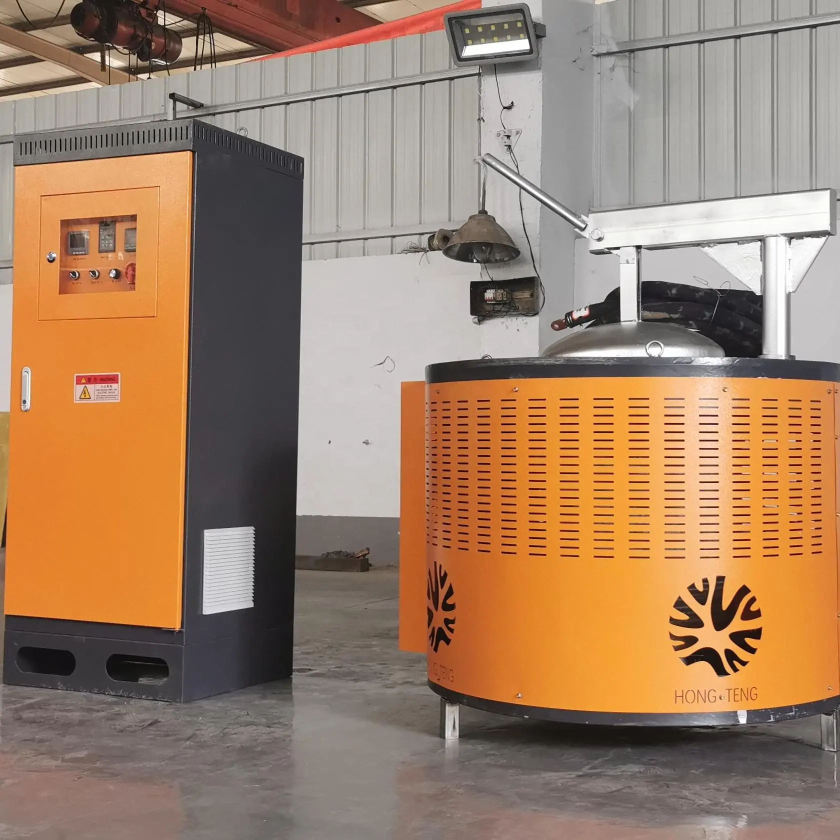 Judian Pemanas Induksi untuk Mesin Peleburan Cetakan, Tanur Peleburan Aluminium Otomatis Tahan Suhu Oven Casting