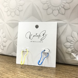 Étiquettes personnalisées pour bijoux, logo imprimé, étiquettes en papier, cartes pour colliers et boucles d'oreilles, étiquettes suspendues pour boucles d'oreilles - Product Image 3