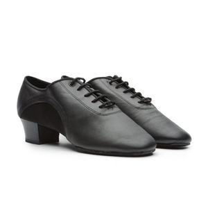 Oem & Odm Zapatos de baile latino profesionales <span class=keywords><strong>para</strong></span> hombres Cuero LOGO personalizado <span class=keywords><strong>Bachata</strong></span> Dancing 4 Heel Black Men's Ballroom Dance Shoe BD - Product Image 2