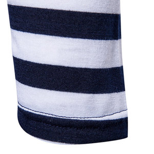 Wholesale <b>Men's</b> <b>Striped</b> Jersey Breathable <b>Long</b>-<b>Sleeve</b> T-<b>Shirt</b> Turtleneck Hem Scoop Bottom | 2015 Summer Streetwear Hip-Hop Style - Product Image 5