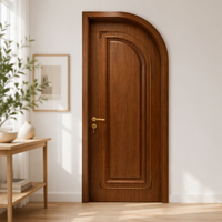 DEMEA Portes intérieures en bois massif de style français à double vitrage arqué de haute qualité, isolation acoustique, pour hôtel, villa, appartement, moderne