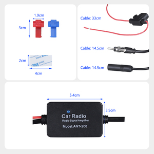 <span class=keywords><strong>Amplificador</strong></span> de Señal de <span class=keywords><strong>Antena</strong></span> de Radio FM Universal para Automóvil con Fuente de Alimentación de 12 V - Product Image 3