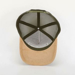 OEM Custom High Quality 5 Panel Adult Men Women Embroidery <b>Hook</b> Loop Patch Logo Mesh <b>Snap</b> Back Cap Gorras Corduroy Trucker Hat - Product Image 6