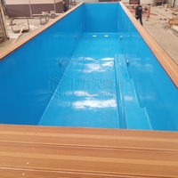 Piscine hors sol portable de 20 pieds en conteneur, revêtement en fibre de verre, petite piscine pour jardin