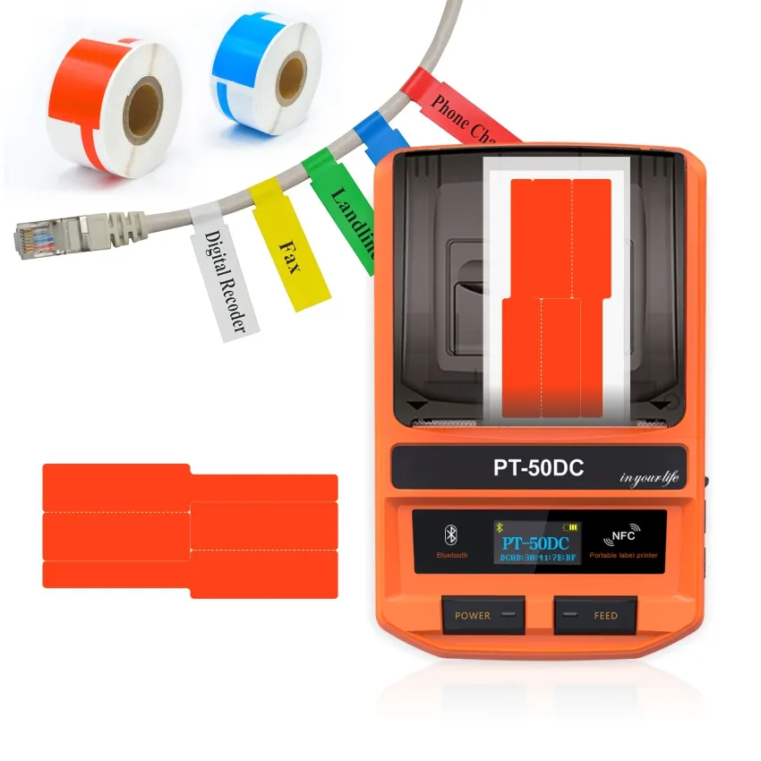 PT-50DC 최고 품질의 10-50mm 휴대용 프린터 비즈니스 아이디어를위한 휴대 전화 기계를위한 디지털 프린터