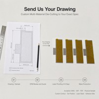 Kain Konduktif EMI Shield Custom Die Cut 0.1mm Bentuk Bertingkat Tahan Suhu Tinggi Perekat Penuh Cakupan Penuh Pita Dua Sisi Elektronik